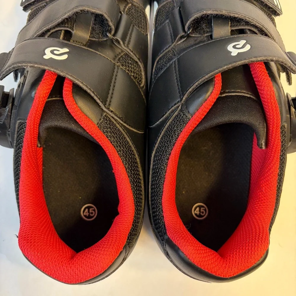 Peloton Cycling Shoes Size 45 (Men's 11) Look Delta Cleats Black Spin Bike Ride